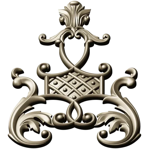 Ornate Vertical Cartouche STL for CNC