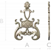 Ornate Vertical Cartouche STL for CNC