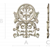Ornamental cartouche 3D model STL for CNC milling