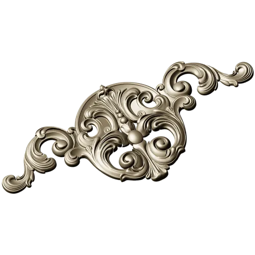 Imperial Rocaille Applique - STL 3D model for CNC carving