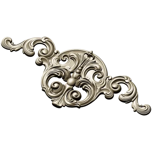 Imperial Rocaille Applique - STL 3D model for CNC carving