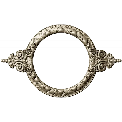 Ornate Round Cartouche - STL 3D model for CNC