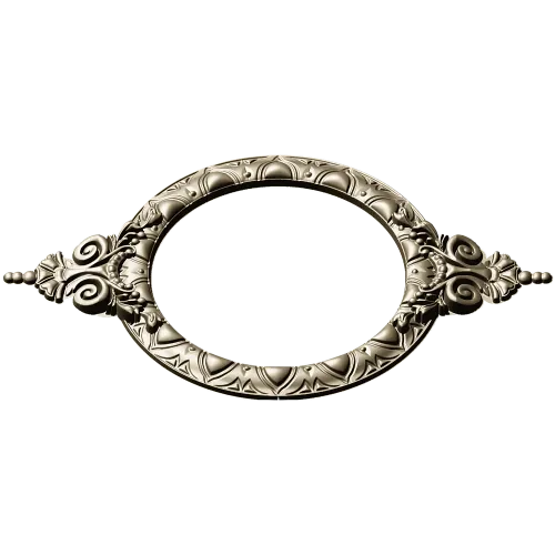 Ornate Round Cartouche - STL 3D model for CNC