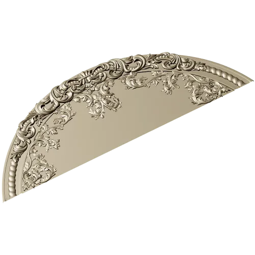 Baroque Semicircular Pediment STL