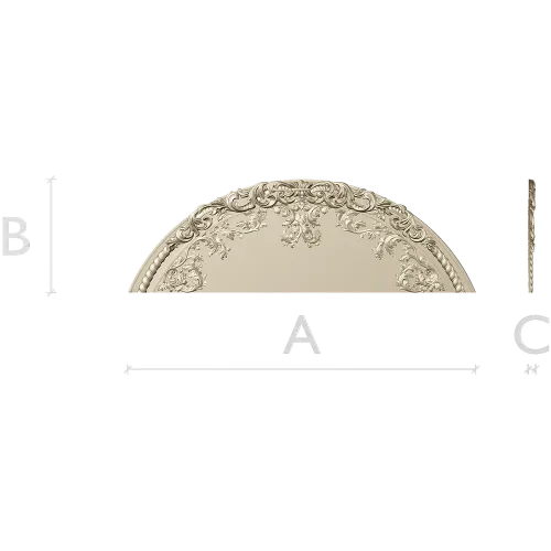 Baroque Semicircular Pediment STL
