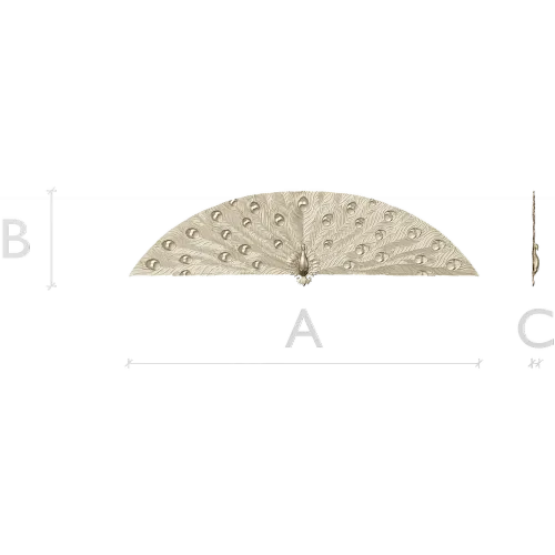 Peacock Fan Decorative Applique - STL 3D Model for CNC