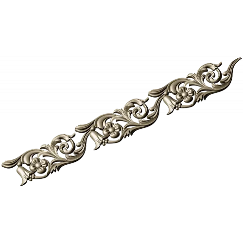Ornate Floral Scroll Border STL for CNC