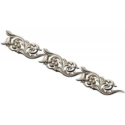 Ornate Floral Scroll Border STL for CNC