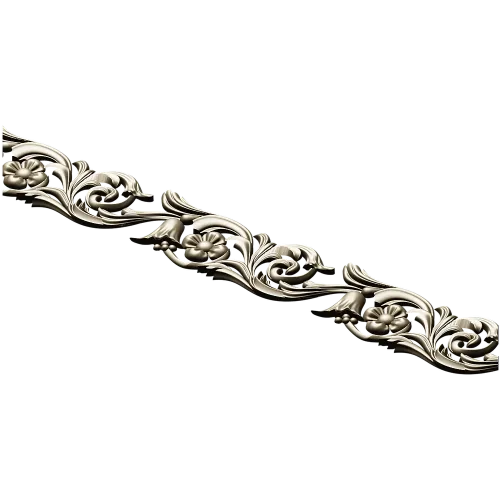 Ornate Floral Scroll Border STL for CNC