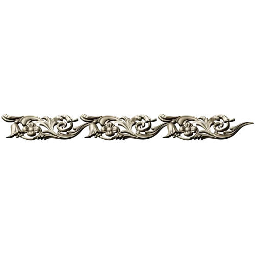 Ornate Floral Scroll Border STL for CNC