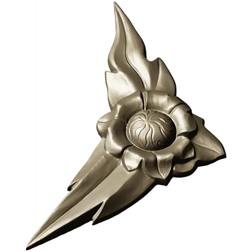Floral Flame Corner STL model for CNC carving