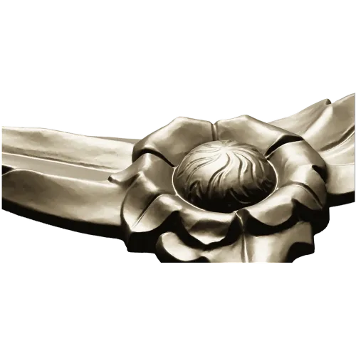 Floral Flame Corner STL model for CNC carving
