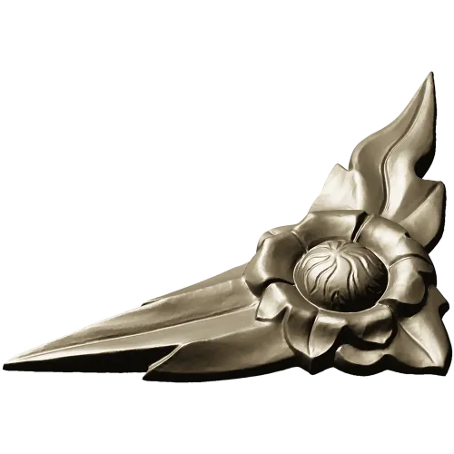 Floral Flame Corner STL model for CNC carving