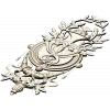 Classical Laurel Horn Cartouche - STL 3D Model for CNC