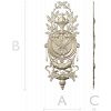 Classical Laurel Horn Cartouche - STL 3D Model for CNC