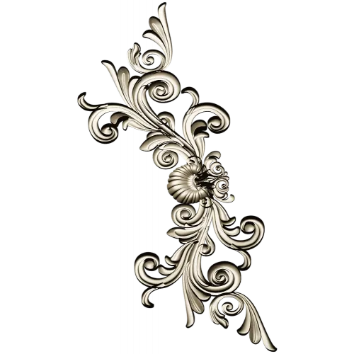 Acanthus Corner STL 3D Model for CNC Router