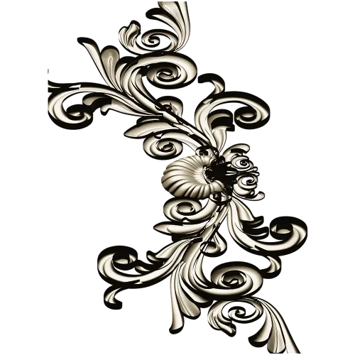 Acanthus Corner STL 3D Model for CNC Router