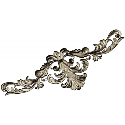Rococo acanthus cartouche - STL 3D model for CNC