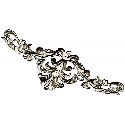 Rococo acanthus cartouche - STL 3D model for CNC