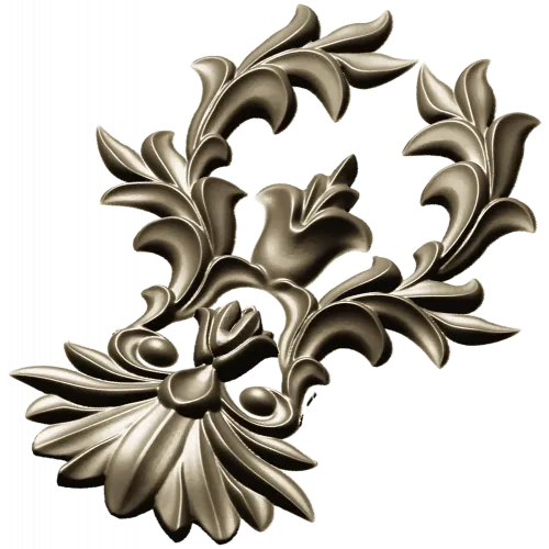 Regal Acanthus Cartouche STL 3D Model
