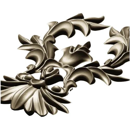 Regal Acanthus Cartouche STL 3D Model