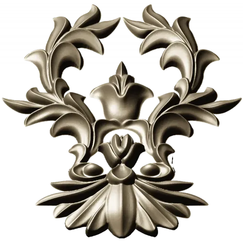 Regal Acanthus Cartouche STL 3D Model