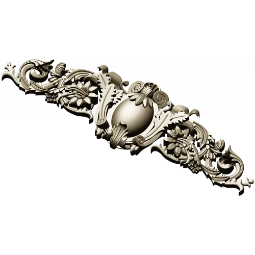 Aurelia Cartouche - decorative STL 3D model for CNC milling