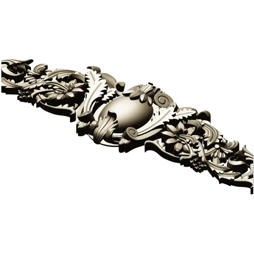 Aurelia Cartouche - decorative STL 3D model for CNC milling