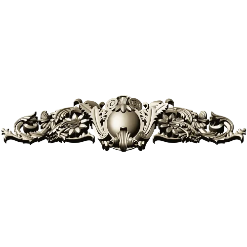 Aurelia Cartouche - decorative STL 3D model for CNC milling