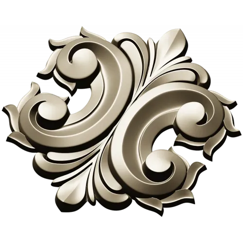 Acanthus Rocaille STL 3D Model for CNC Milling