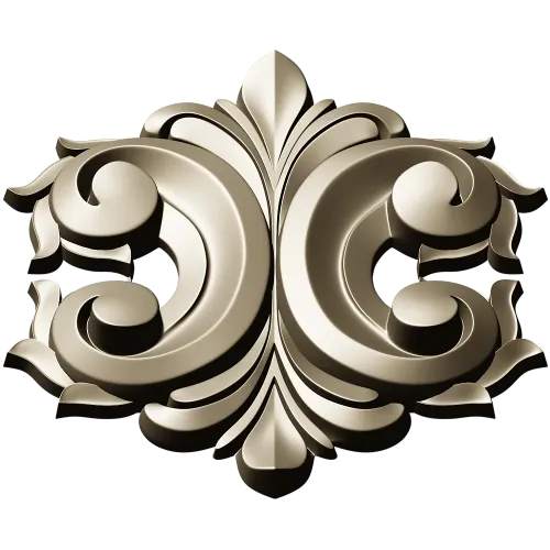 Acanthus Rocaille STL 3D Model for CNC Milling