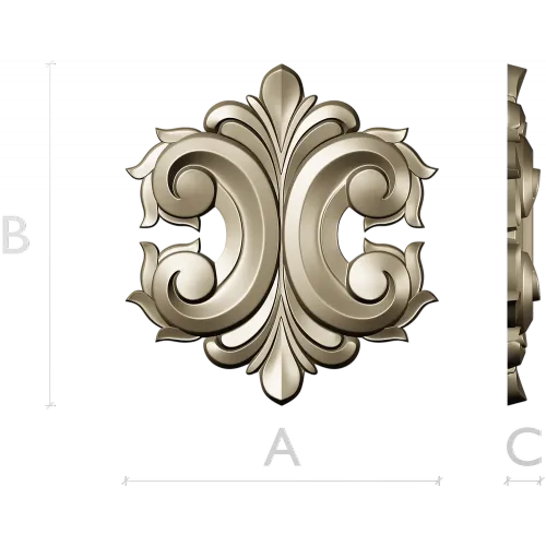 Acanthus Rocaille STL 3D Model for CNC Milling