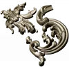 Rococo Corner Scroll - STL 3D model for CNC milling