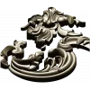 Rococo Corner Scroll - STL 3D model for CNC milling