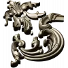 Rococo Corner Scroll - STL 3D model for CNC milling