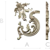 Rococo Corner Scroll - STL 3D model for CNC milling