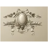 Laurel Ribbon Cartouche - STL 3D model for CNC