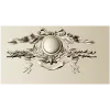 Laurel Ribbon Cartouche - STL 3D model for CNC