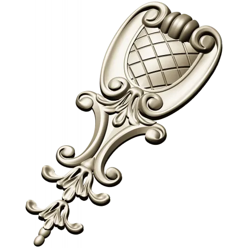 Baroque Acanthus Shield - STL 3D model for CNC
