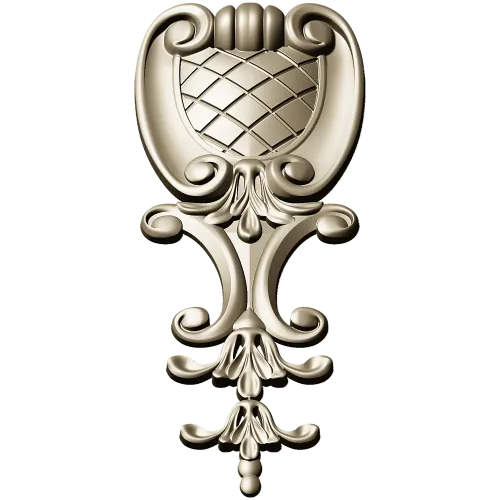 Baroque Acanthus Shield - STL 3D model for CNC