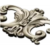 Rococo Acanthus Cartouche STL for CNC Milling