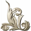 Baroque Acanthus Corner STL 3D model for CNC