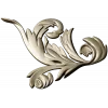 Baroque Acanthus Corner STL 3D model for CNC