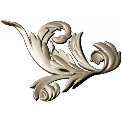 Baroque Acanthus Corner STL 3D model for CNC