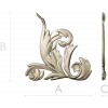 Baroque Acanthus Corner STL 3D model for CNC