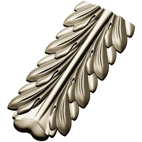 Acanthus Vertical Decorative STL Model for CNC