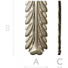 Acanthus Vertical Decorative STL Model for CNC