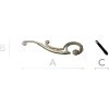 Декоративные накладки-завитки в классическом стиле, 3D модель STL для ЧПУ