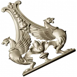 Aureate Griffin Cartouche