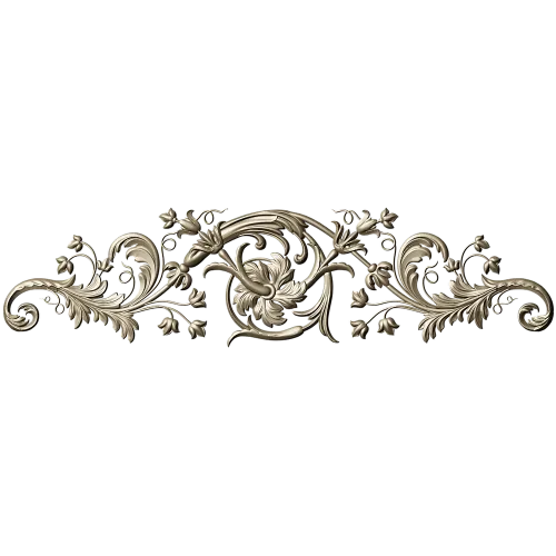Baroque Acanthus Scroll STL 3D Model for CNC